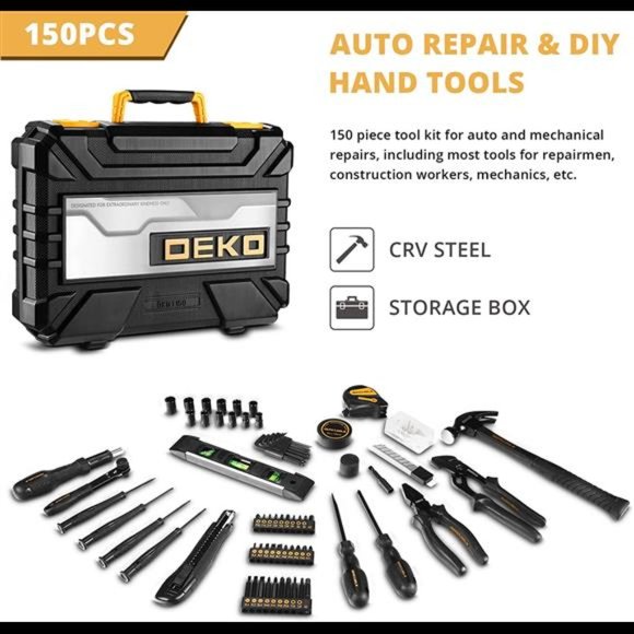 Father's Day 150 Piece Tool Set, General Household Hand Tool Kit - Picture 3 of 7